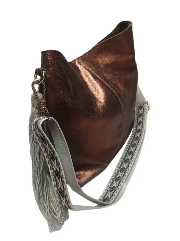 Bolso Bolonia Metalizado Cobre 2