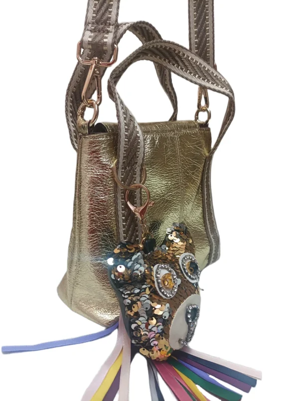 Bolso Milano Metalizado Oro 2