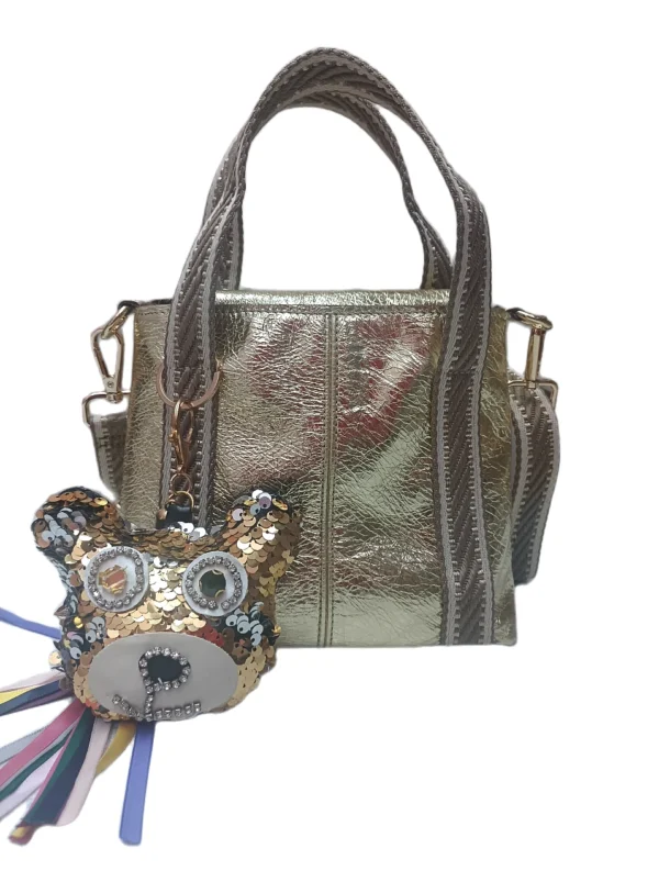 Bolso Milano Metalizado Oro Bolso Mini Tote Bag Milano Metalizado Oro