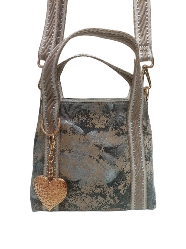 Bolso Milano Metalizado Plata Beig Bolso Mini Tote Bag Milano Metalizado Plata Beig