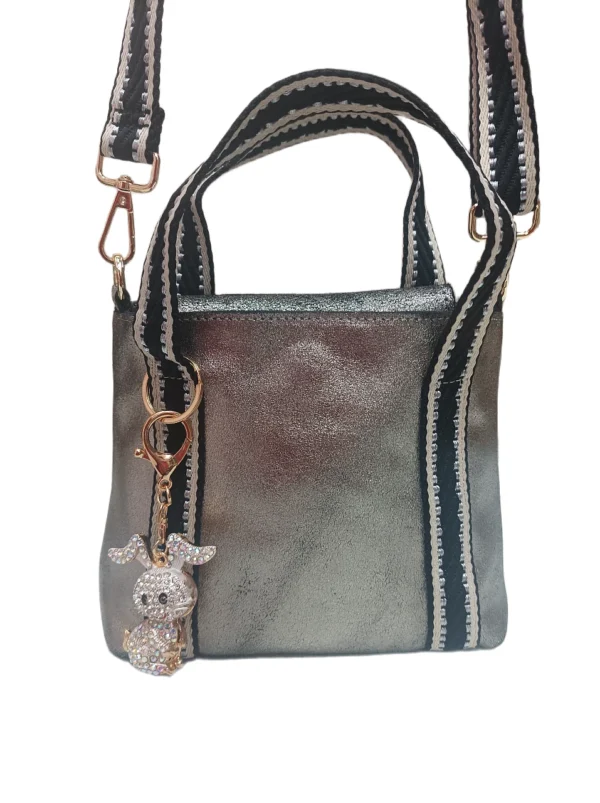 Bolso Milano Metalizado Plomo Bolso Mini Tote Bag Milano Metalizado Plomo