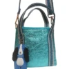 Bolso Milano Metalizado Turquesa Bolso Mini Tote Bag Milano Metalizado Turquesa
