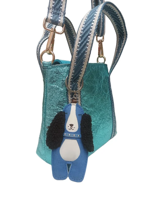 Bolso Milano Metalizado Turquesa 3