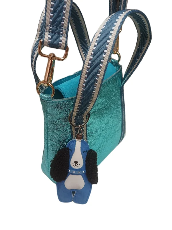 Bolso Milano Metalizado Turquesa 4