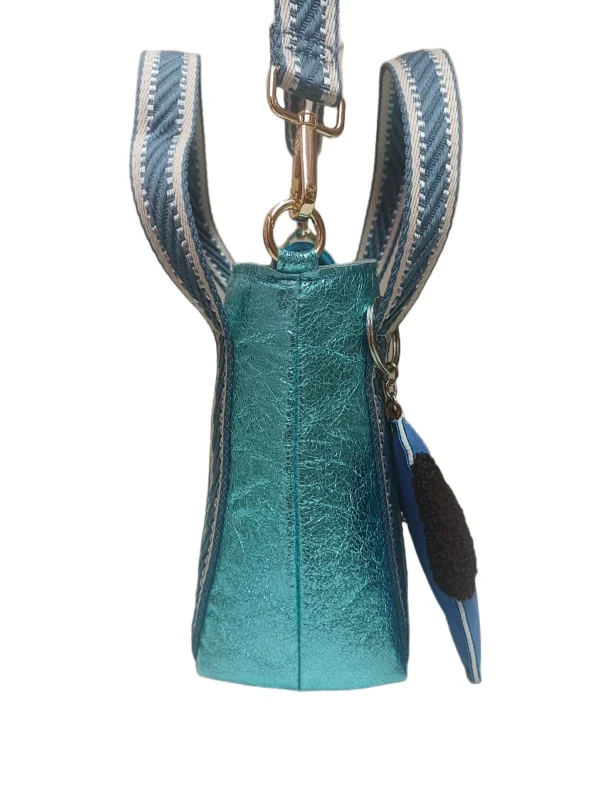 Bolso Milano Metalizado Turquesa 5