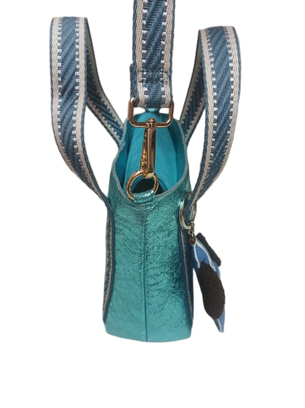 Bolso Milano Metalizado Turquesa 6