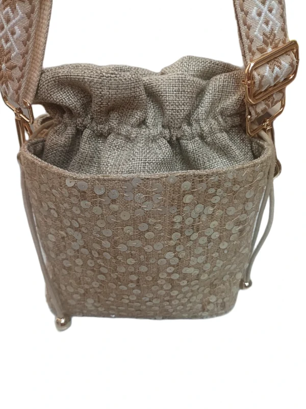 Bolso Napoles Lentejuelas Beig 2