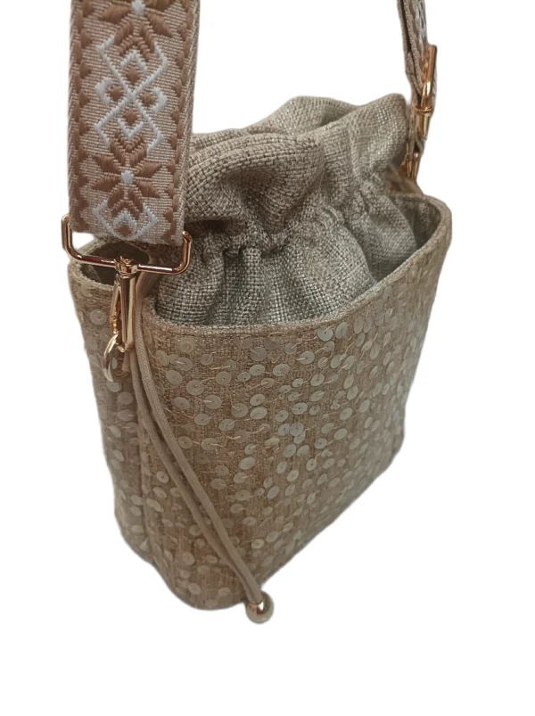 Bolso Napoles Lentejuelas Beig 4