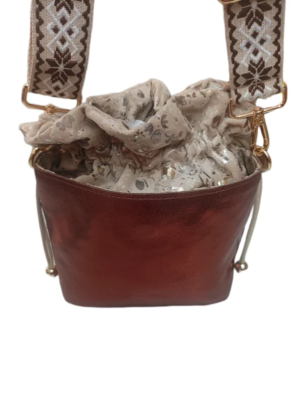 Bolso Napoles Metalizado Cobre 2