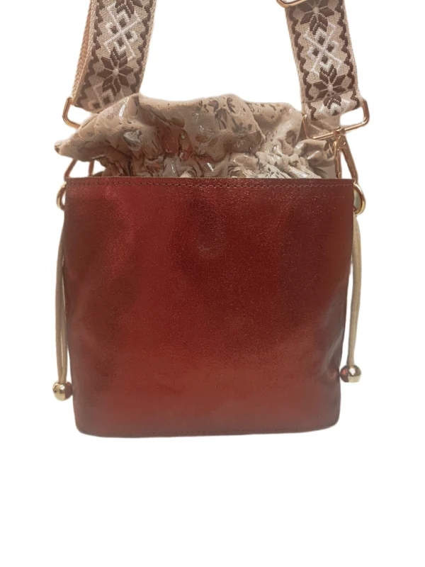 Bolso Bombonera Napoles Metalizado Cobre