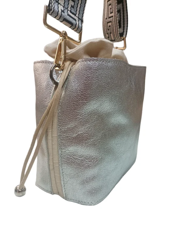Bolso Napoles Metalizado Plata 3