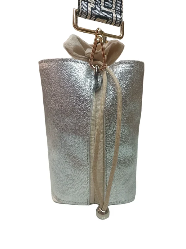 Bolso Napoles Metalizado Plata 4