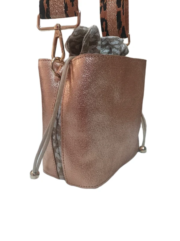 Bolso Napoles Metalizado Rosa 2