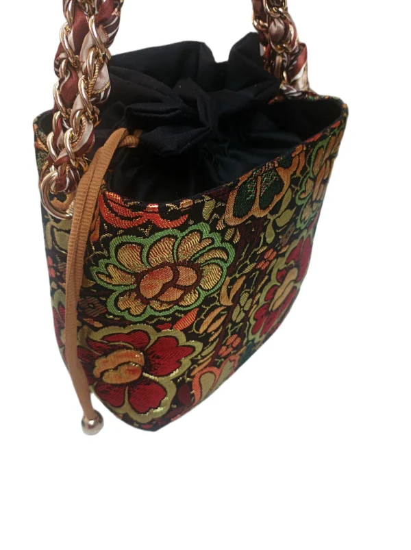 Bolso Napoles Tejido Bordado Flores 3
