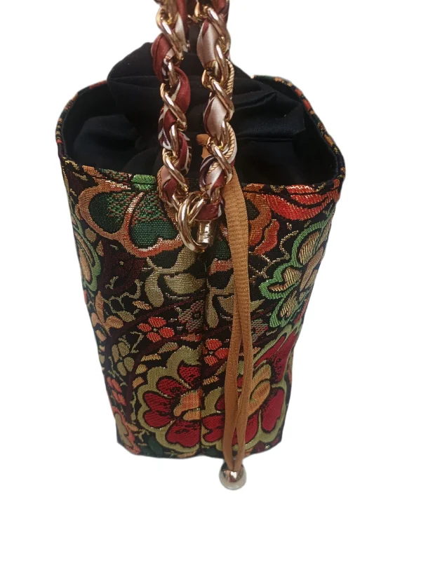 Bolso Napoles Tejido Bordado Flores 5