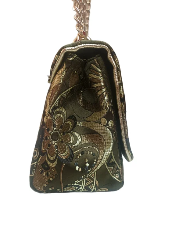 Bolso Venecia Tejido Flores Verde 3