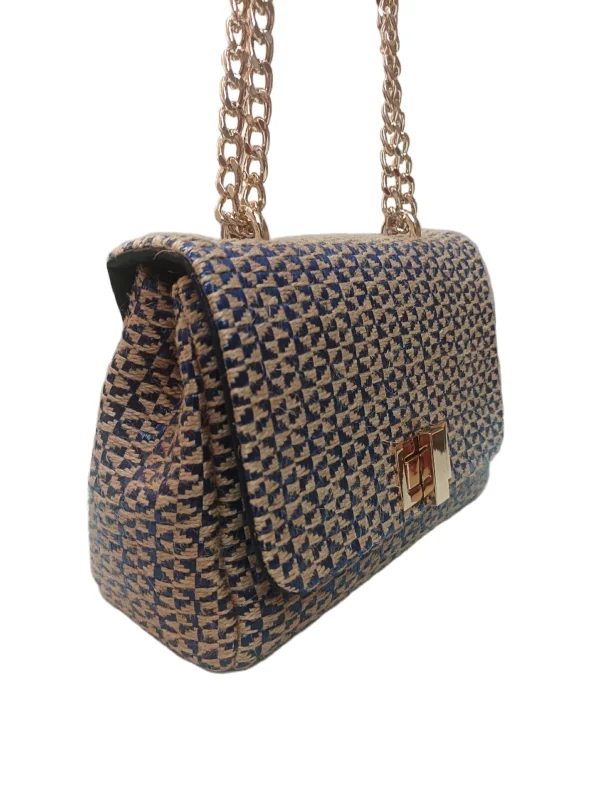 Bolso Venecia Trenzado Azul 2