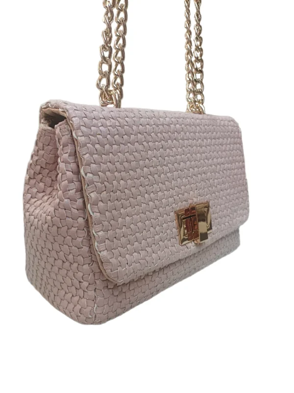 Bolso Venecia Trenzado Rosa 2